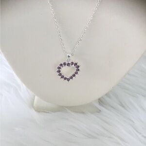 AVON Classic Birthstone Color heart necklace June
